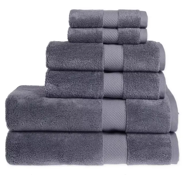 Wamsutta® Egyptian Cotton Bath Towels in Grey (Set of 6)