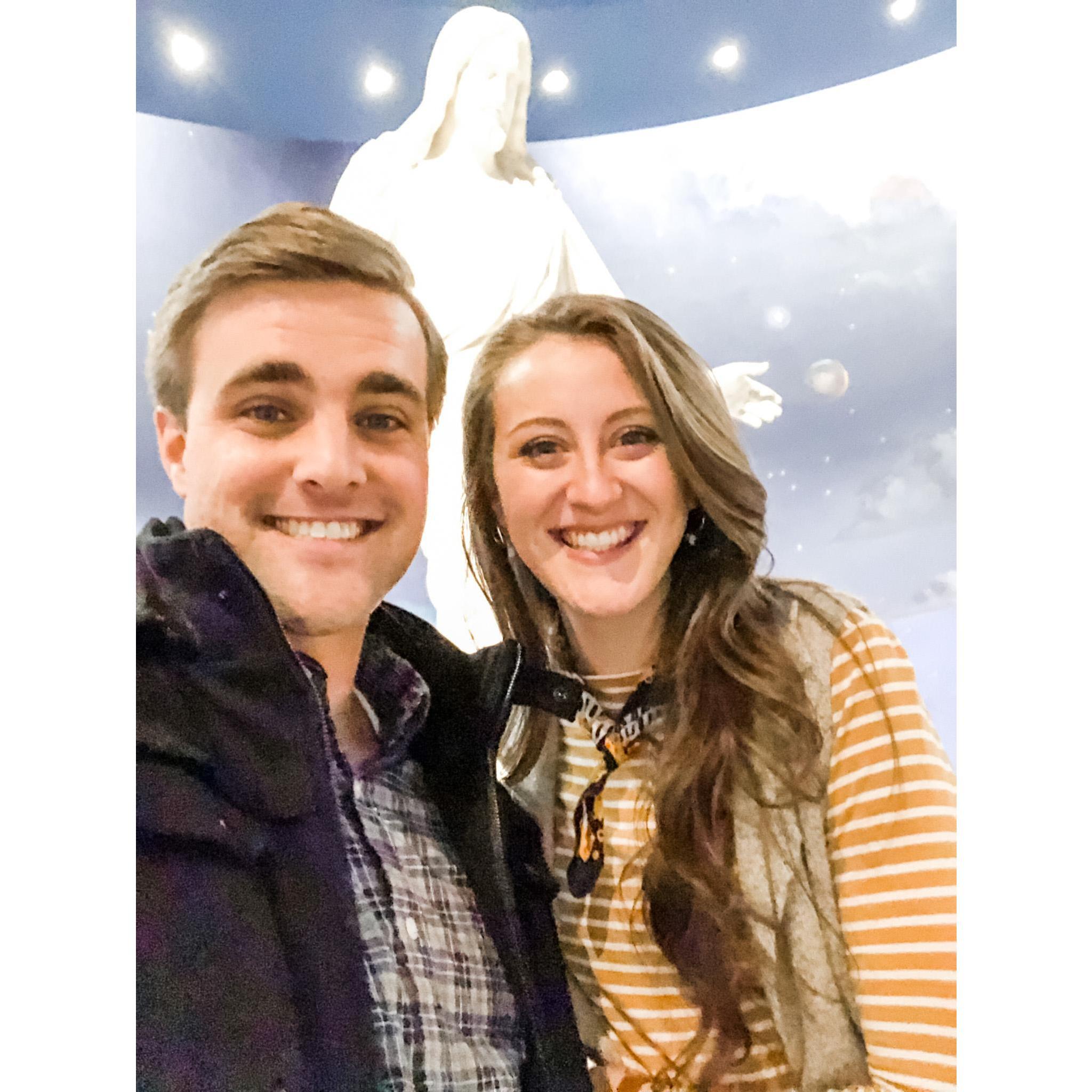 Our second date, November 2018! Spencer said "I really want to date you." I said "I can't do long distance." 
I'm glad Spencer won on that one :)