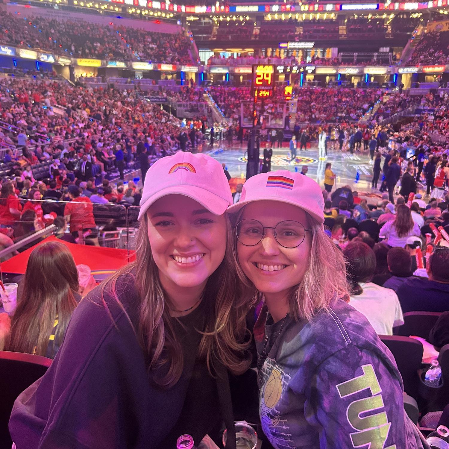 Our first WNBA game for Pride Night in Indy! 🏳️‍🌈