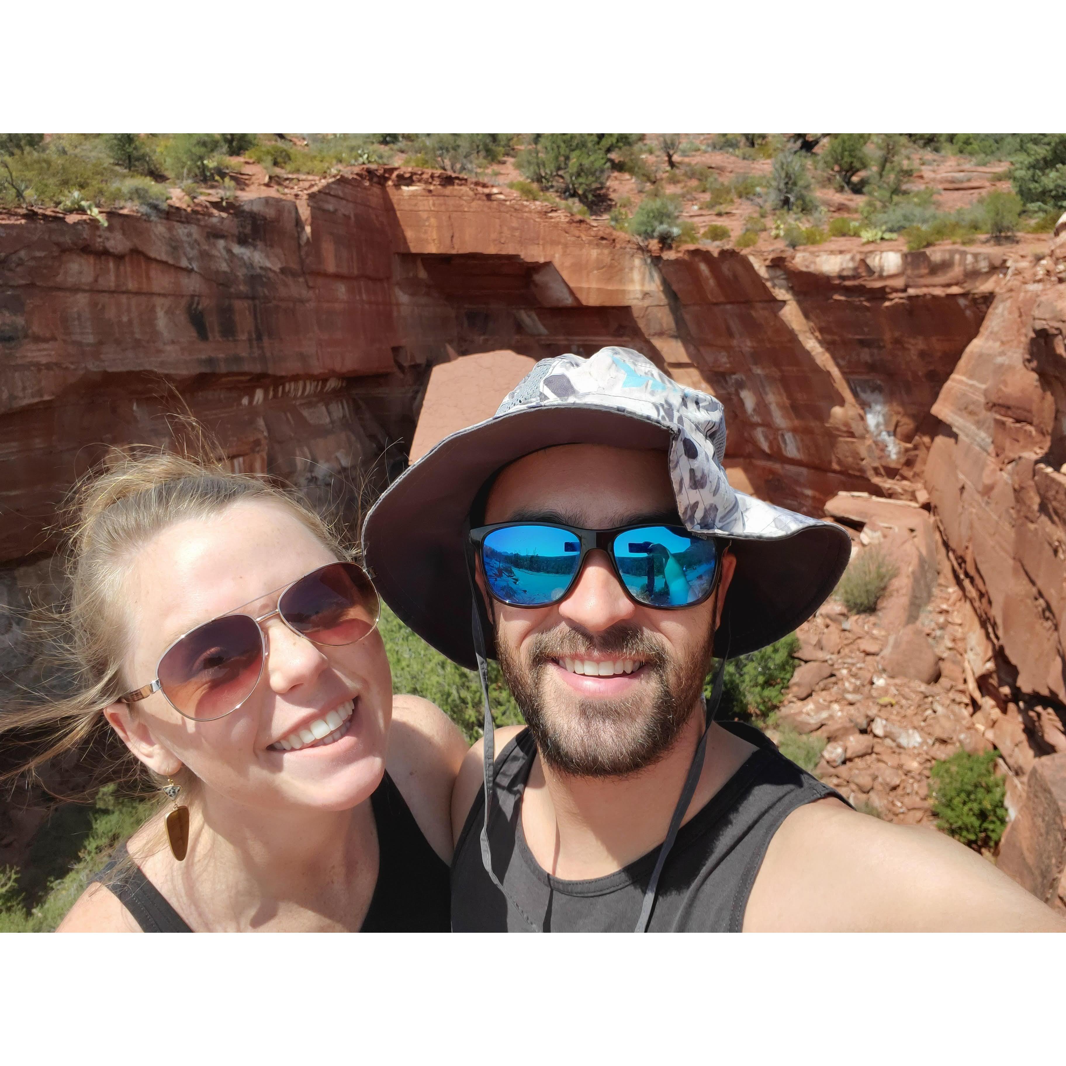 Hiking in Sedona.