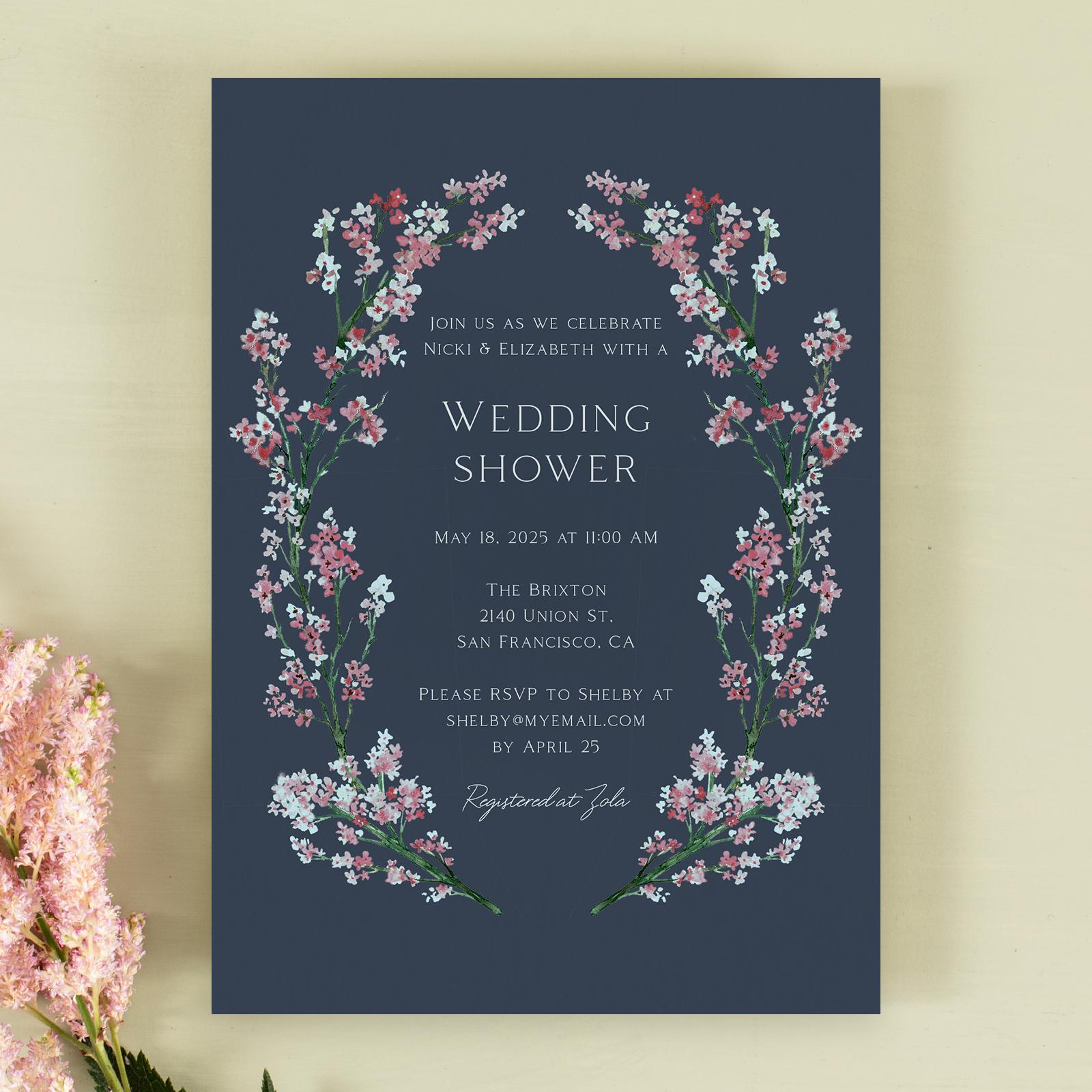 Zola Wedding & Bridal Shower Invitations Allamia Portrait