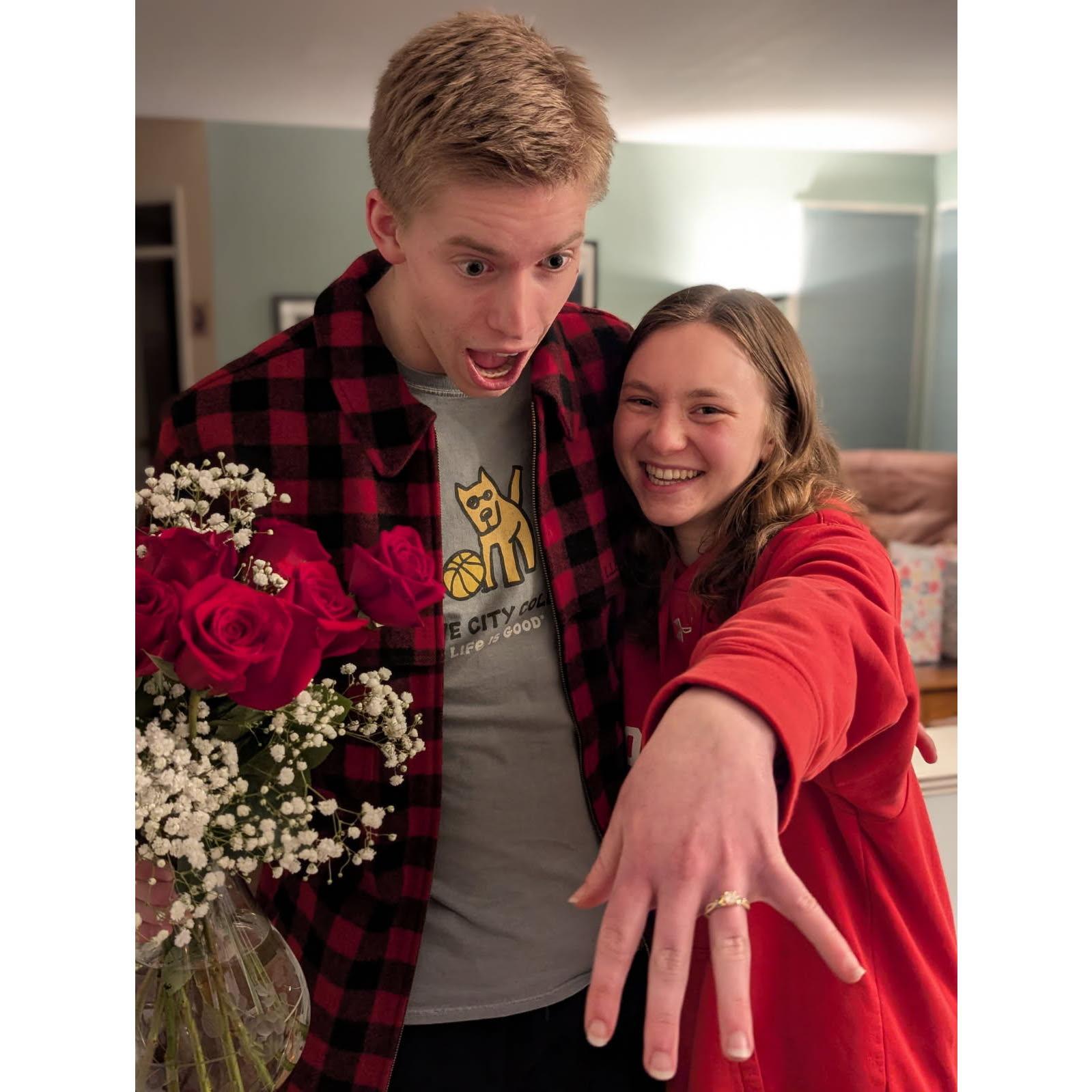 The night we got engaged!