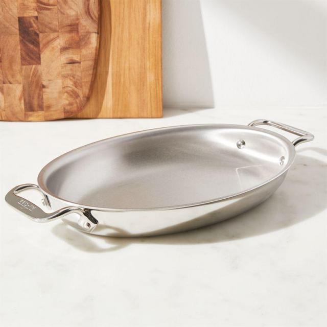 All-Clad © d3 Stainless Steel Oval Au Gratin Dish
