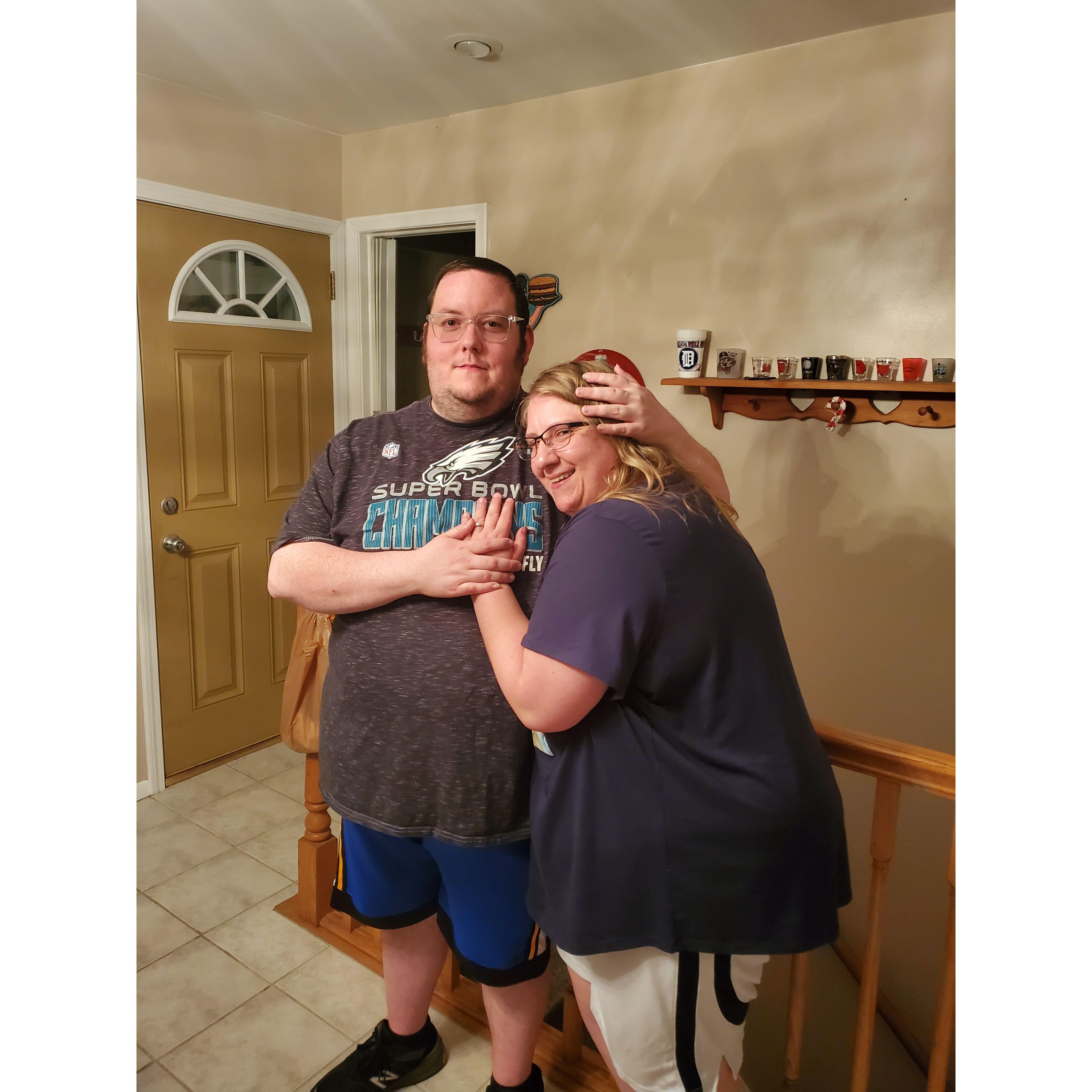 The night we got engaged!