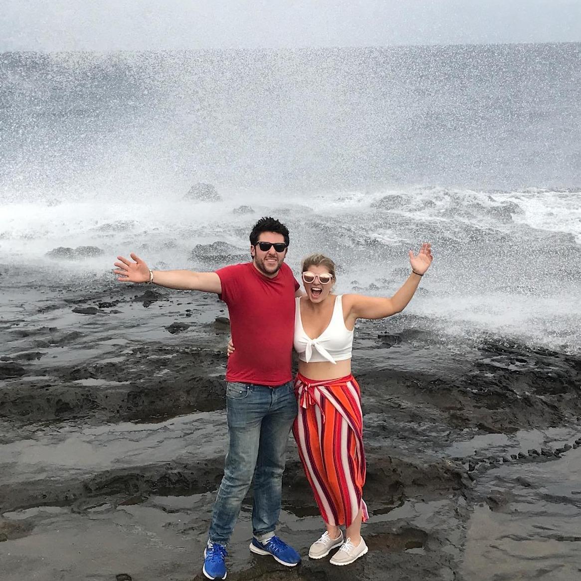 Getting soaked at the Lanai Lookout in Hawaii
2018