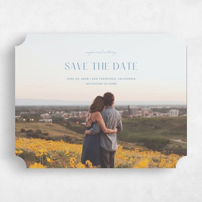 Blue Ticket Wedding Save the Date - Girard Photo