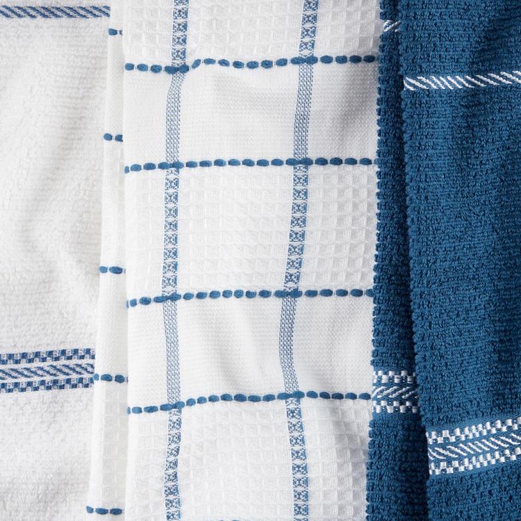 Martha Stewart Collection 3-Pc. Waffle Weave Kitchen Towels