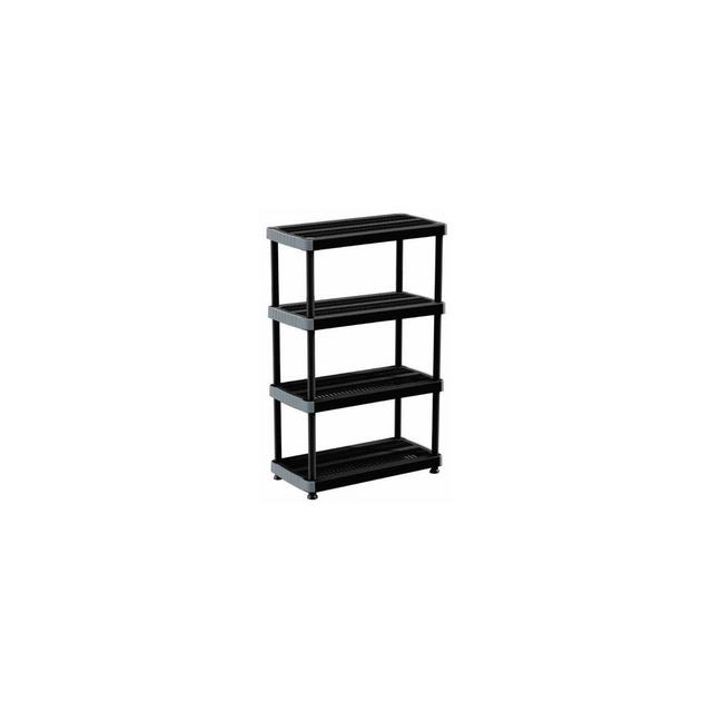 Heavy Duty 4 Tier Shelving Unit Black - Inval