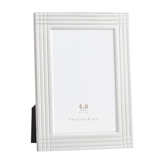 Crosshatch Frame, 4 x 6 - Silver