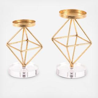 2-Piece Rombo Candle Holder Set