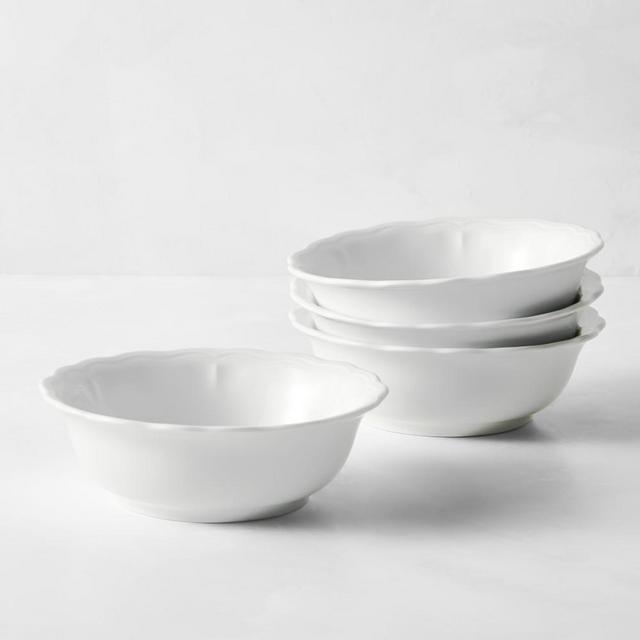 Pillivuyt Queen Anne Porcelain Cereal Bowls, Set of 8