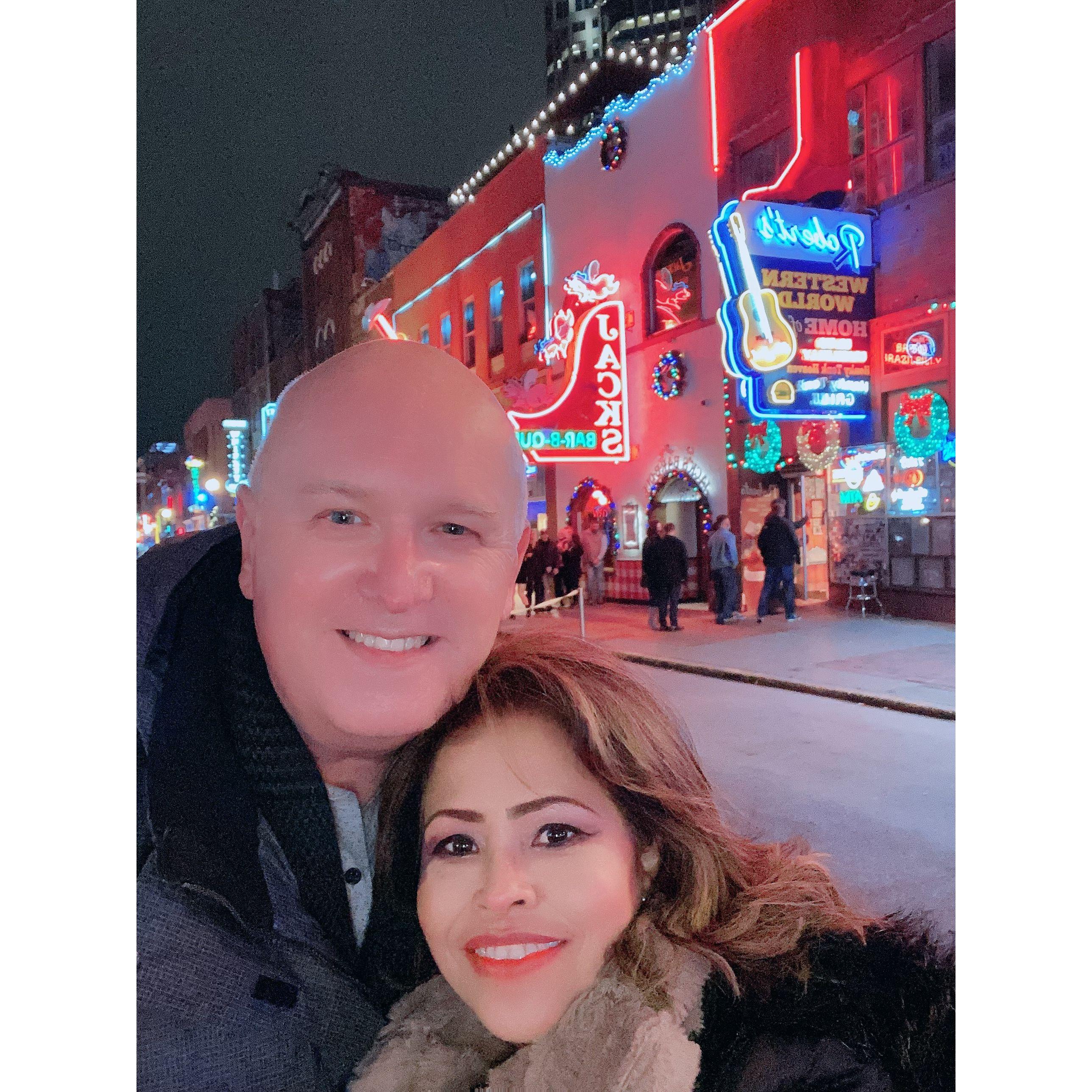 Iliana & Mike Downtown Nashville.