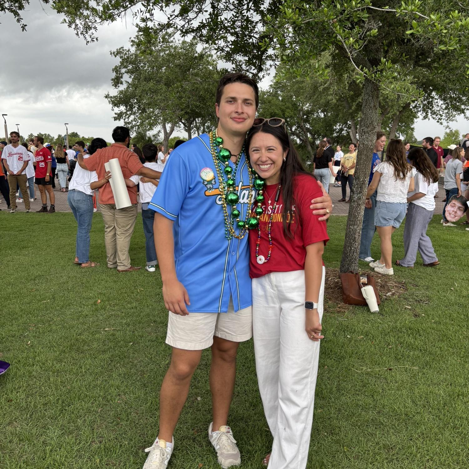 Placement day summer 2025. Marc returns to Tulane and Christina goes to University of Louisiana at Monroe for the 2025-2026 school year.