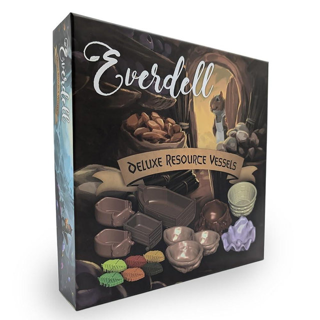 Starling Games Everdell Deluxe Resource Vessels 2nd Edition | Themed Containers & Card Holders | Accessory Pack for Everdell Base Game & Expansions | Includes 10 Unique Vessels, 3 Leaf Card Holders