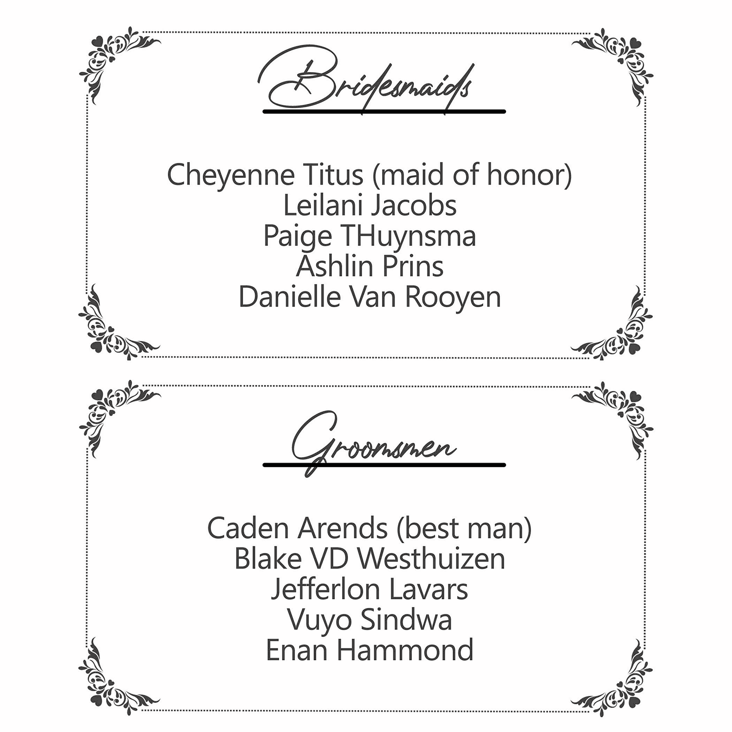 The Wedding Website of Lazmay Ludick and Curtly Arends