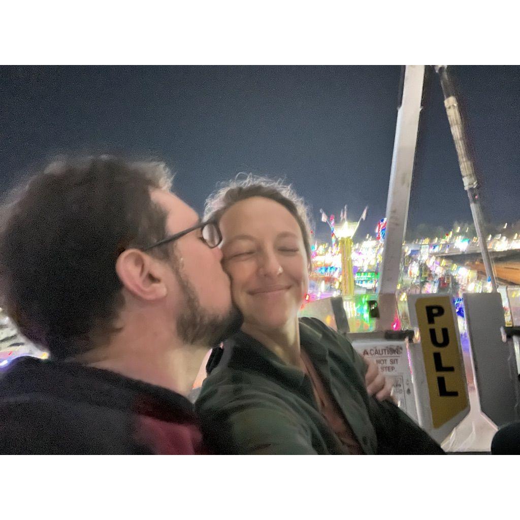 Cheesy ferris wheel moment