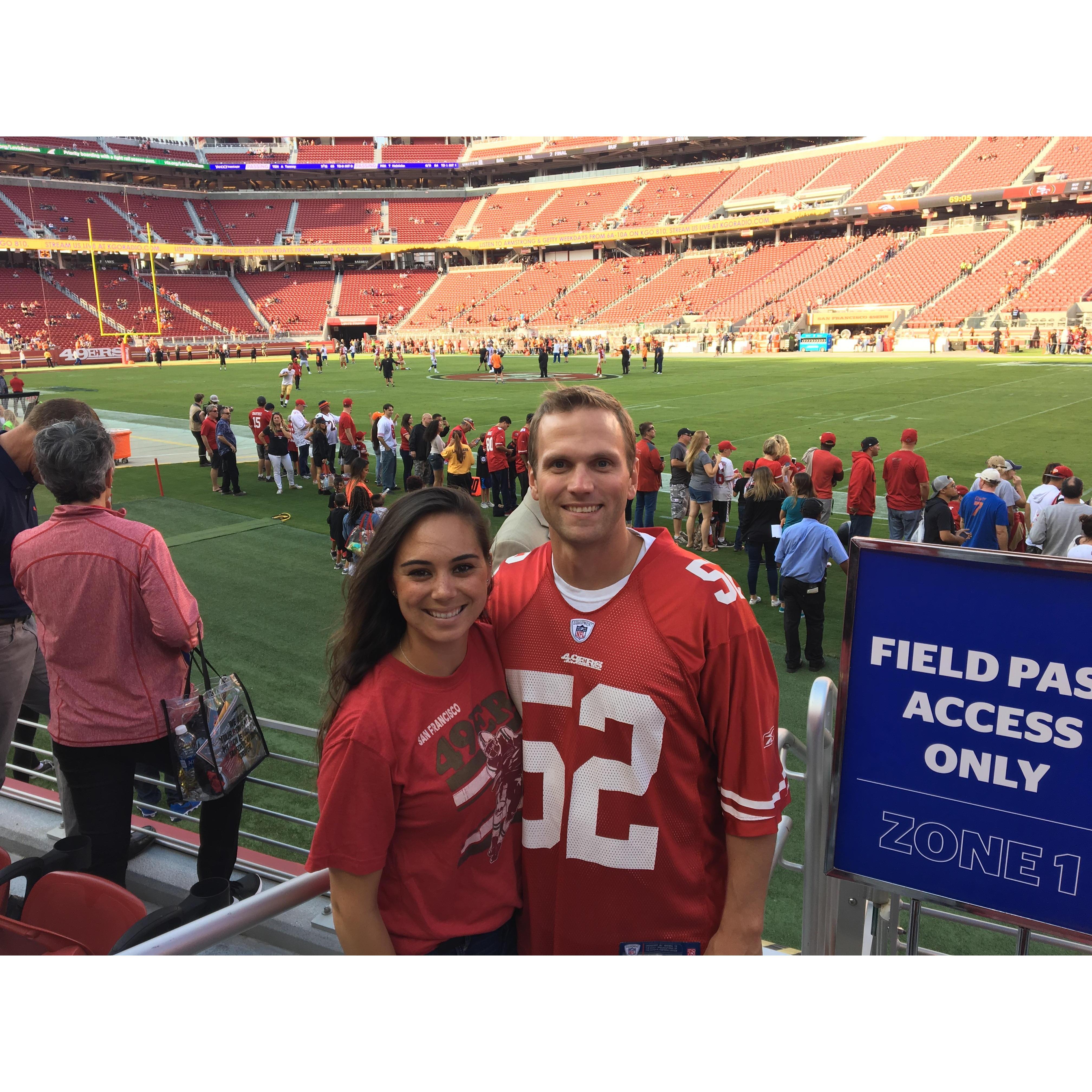 First 49ers game together! (Saw Jerry Rice)