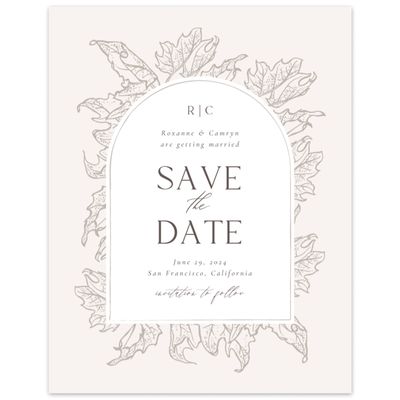 Greige, Beige Wedding Digital Save the Date - Velarde Portrait