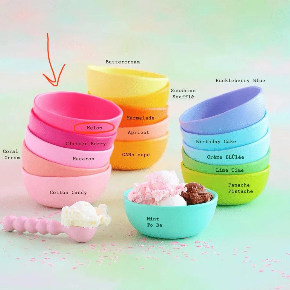 Melamine Rainbow Bowl - 16 Color Options