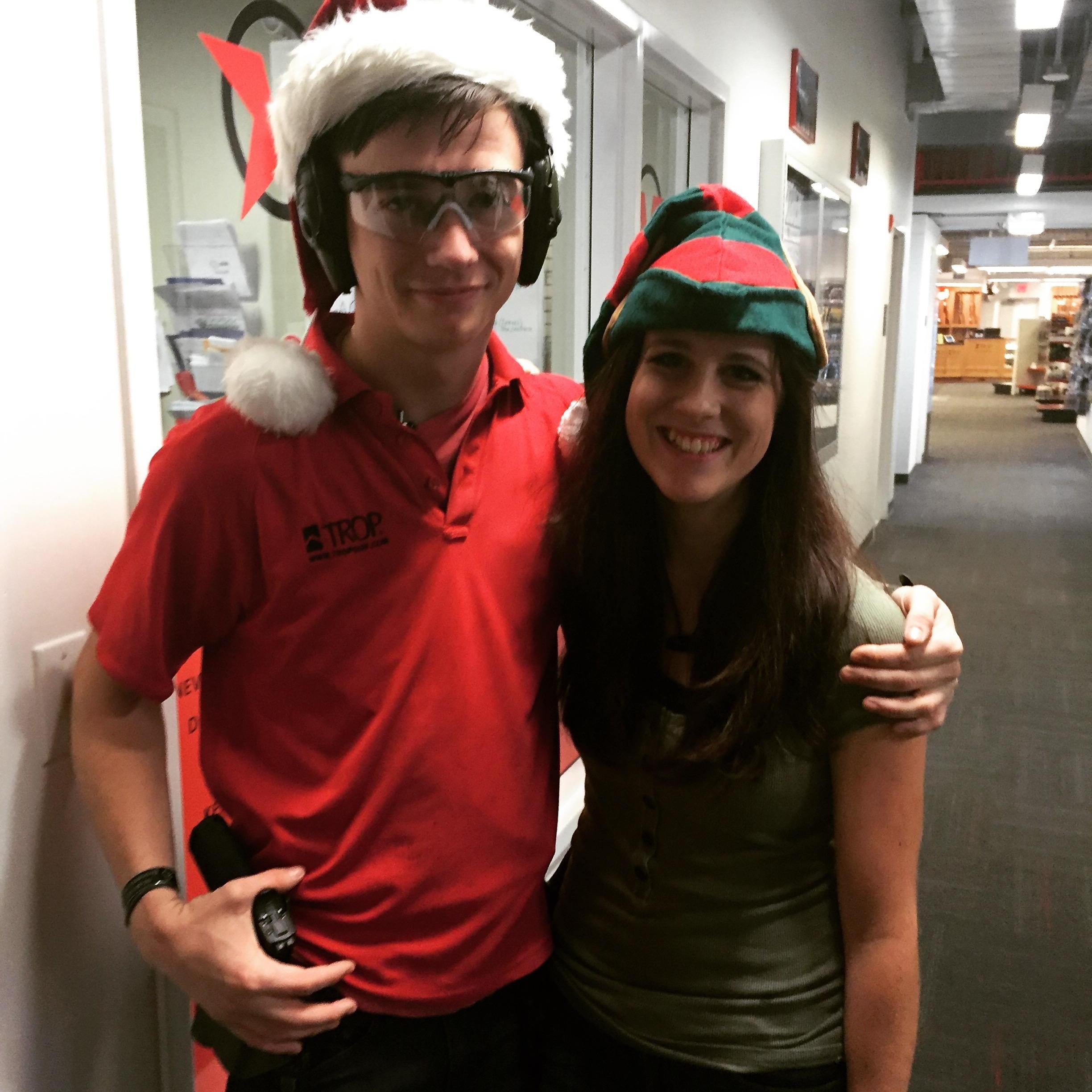 tactical santa and giggles the elf!