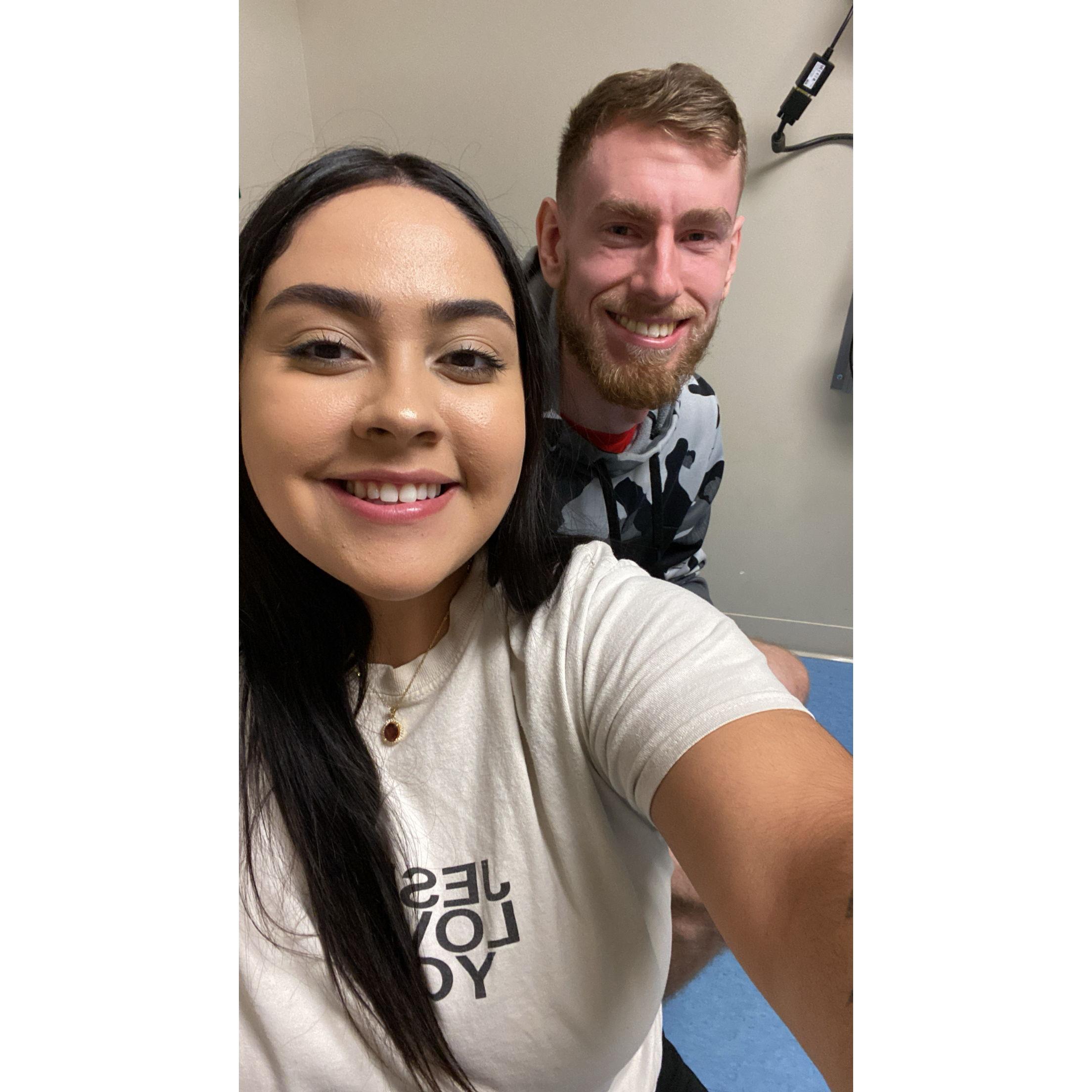 Nathaniel went with me for my 5 year cancer check up in spokane