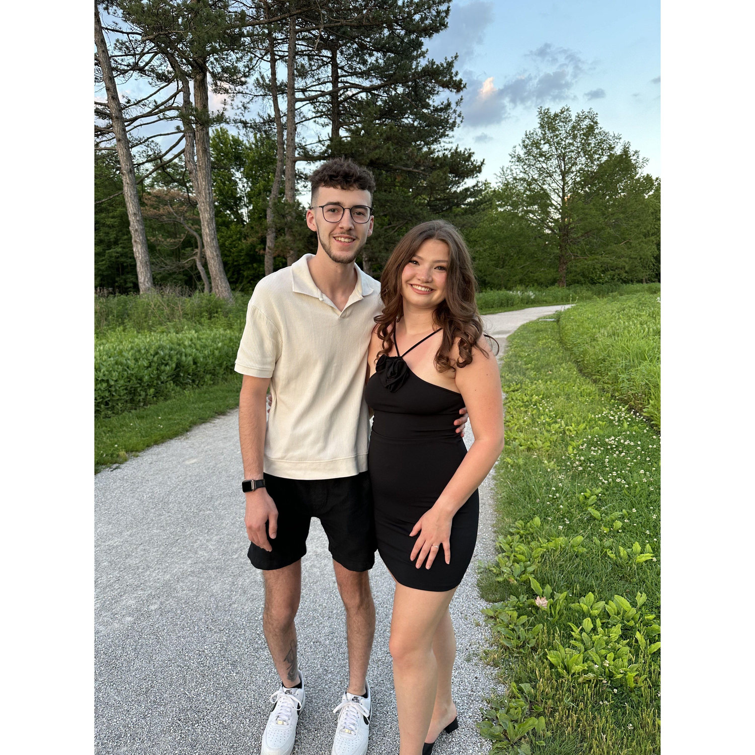 Picture we took right before Josh proposed!