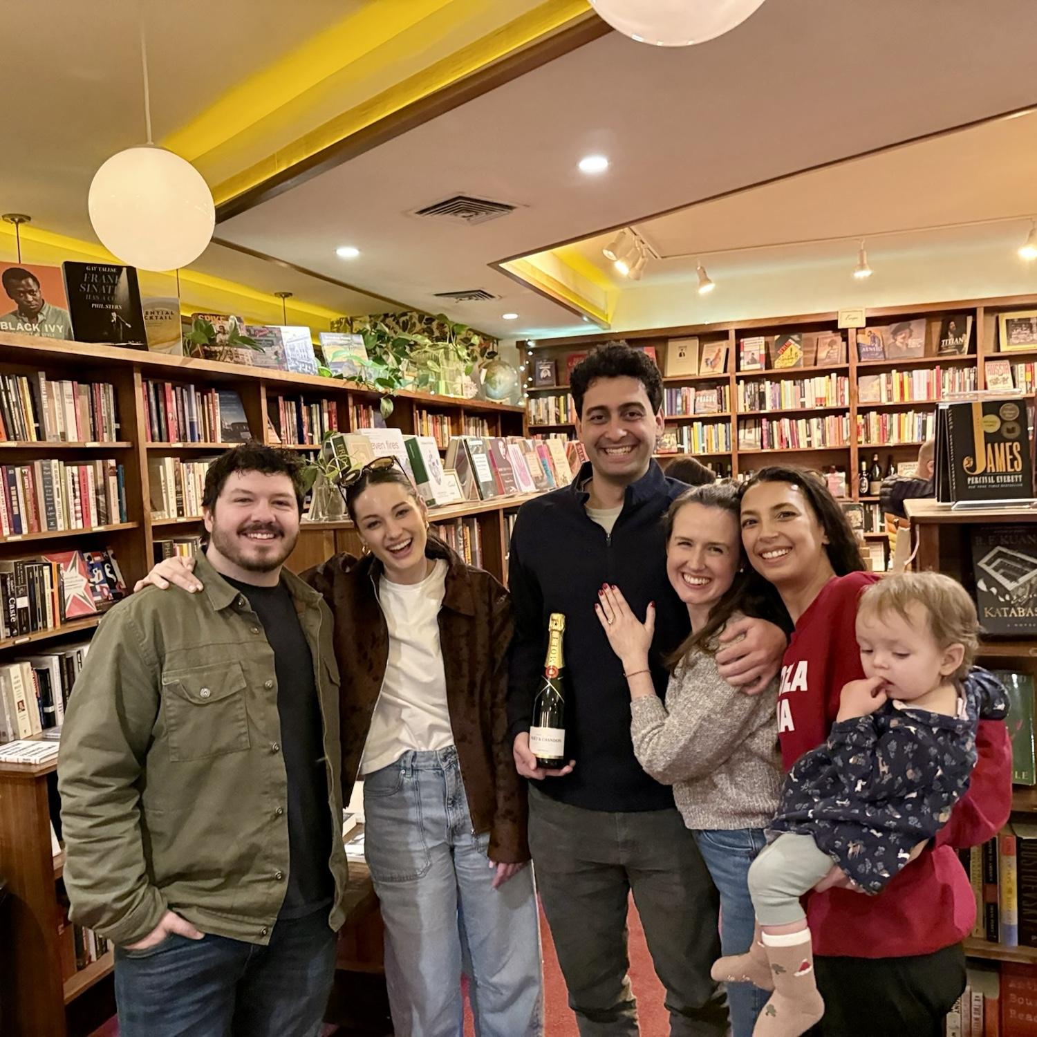 Celebrating our engagement with Frankie & Adam, Pharyne and baby Florence at Leopold’s Cafe!