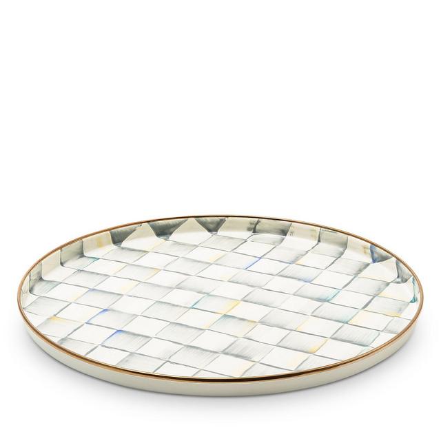 Mackenzie-Childs Sterling Check Enameled Round Tray