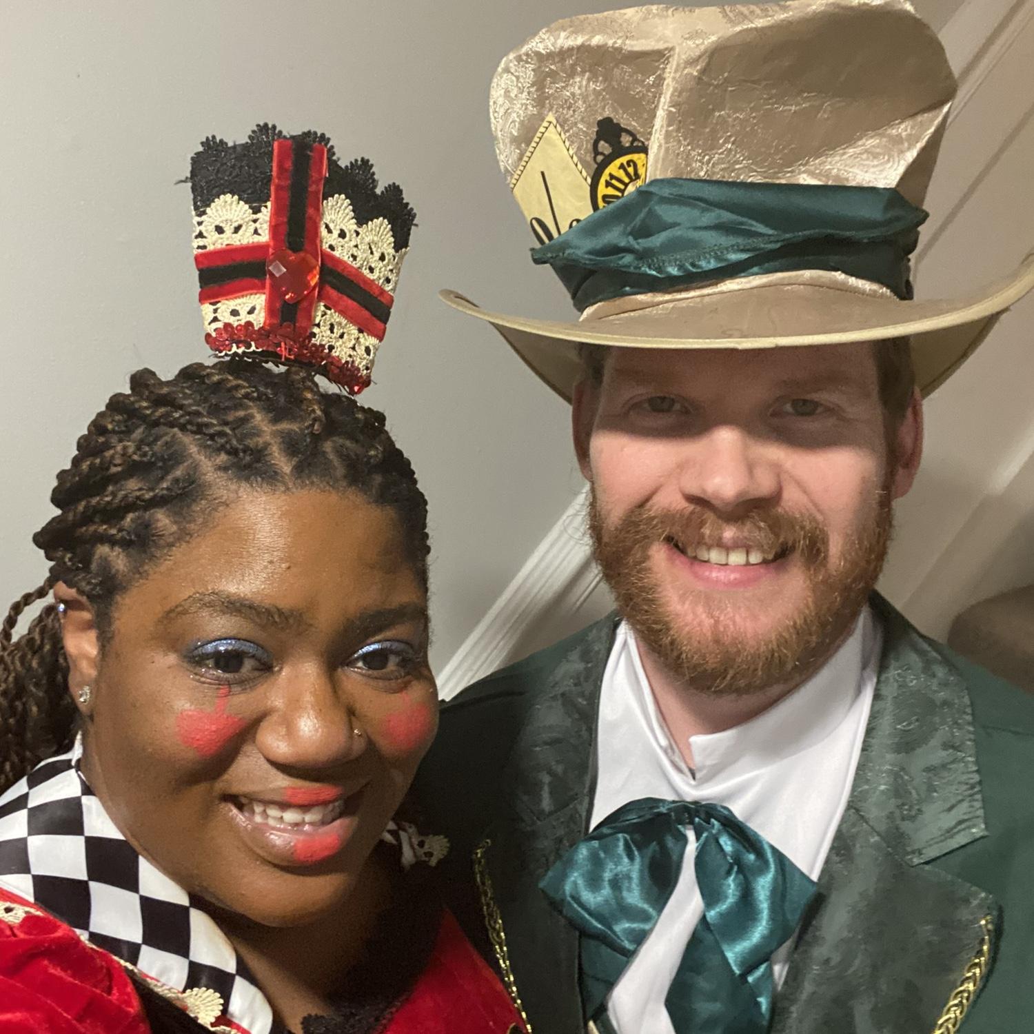 Halloween as The Queen of Hearts and The Mad Hatter!