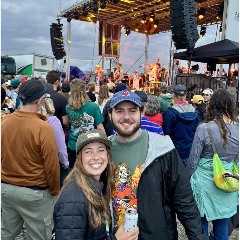 Enjoying a rainy concert outside of Bozeman, Montana.