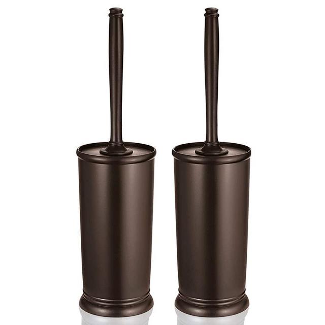 Homemaxs Toilet Brush and Holder 2 Pack 【2020 Upgraded】 Deep Cleaning Toilet Bowl Brush Set Ergonomic, Sturdy Bathroom Accessories Plastic