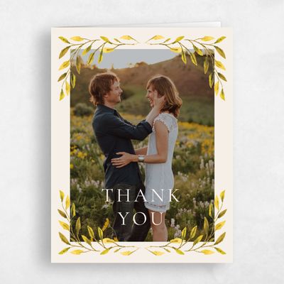 Mustard, Yellow Wedding Thank You - Thornton Photo
