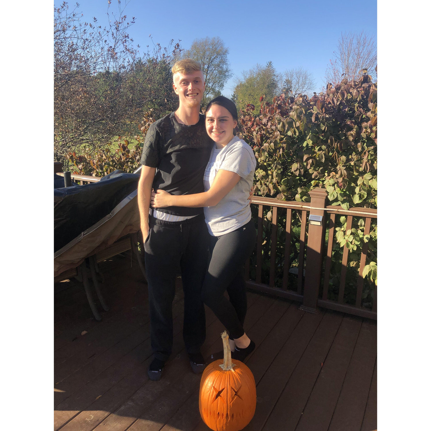 We won the pumpkin carving contest!
