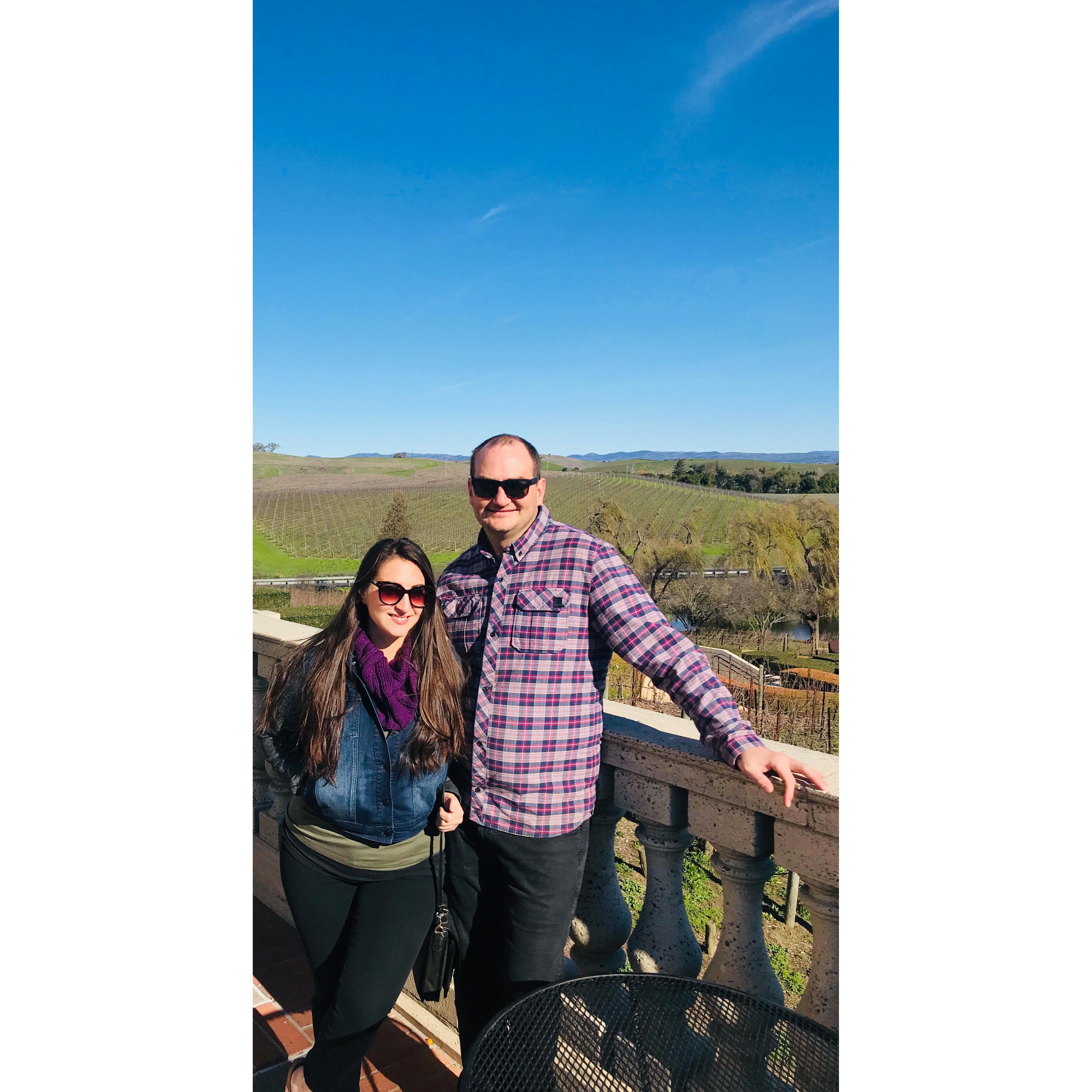 Exploring Napa Valley.