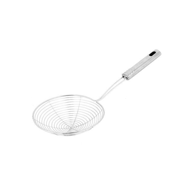Unique Bargains Kitchen Stainless Steel Spiral Noodles Food Mesh Strainer Silver Tone 5.3" Dia