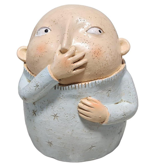 Alaiaiden Boy Holding Nose Statue, Funny Bathroom Decor, Knick Knacks for Shelves, Bathroom Figurines, Cute Weird Vulgar Figurine
