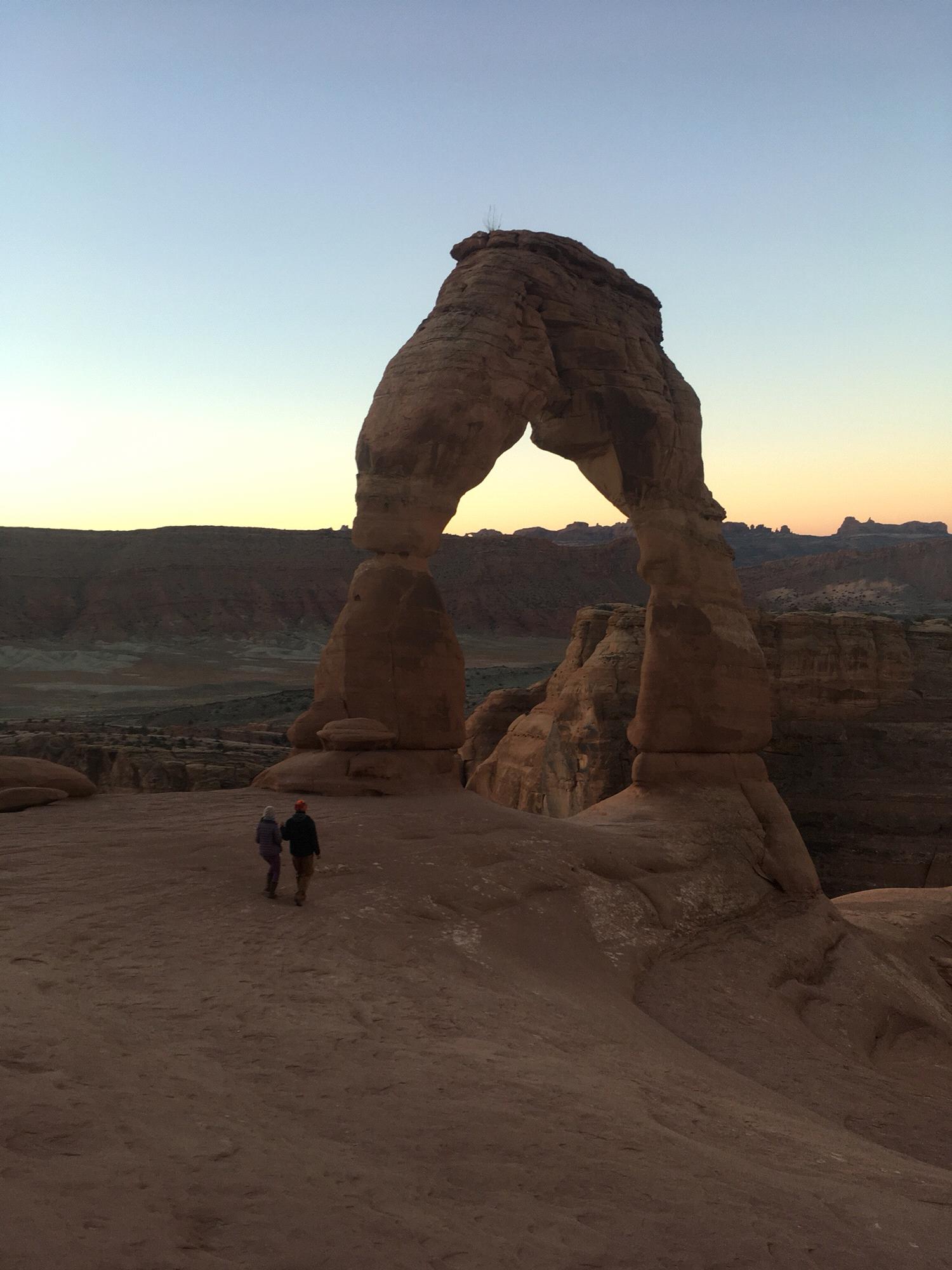Sunrise hike to see Delicate Arch in Arches National Park. This was a 4:30am and 14 degree wake-up! Well worth it!