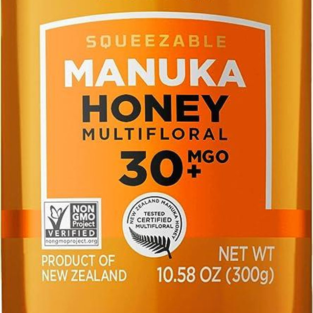 MANUKA DOCTOR - MGO 30+ SQUEEZY Raw Manuka Honey Multifloral, 100% Pure New Zealand Honey. Certified. Guaranteed. RAW. Non-GMO (10.58 oz)