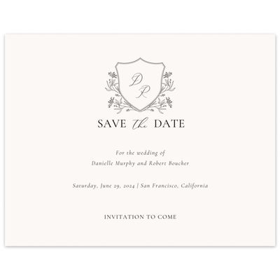 Beige Wedding Digital Save the Date - Brooklea Landscape