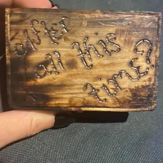 The handmade box... Yes its Harry Potter
