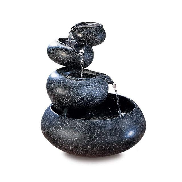 Gifts & Decor 4-Tier Tabletop Water Fountain Decorative Sculpture