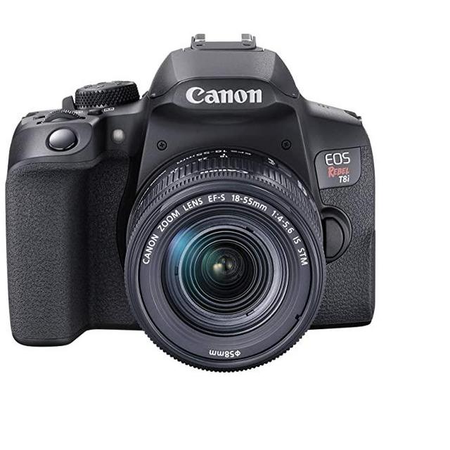 Canon EOS Rebel T8i EF-S 18-55mm is STM Lens Kit, Black