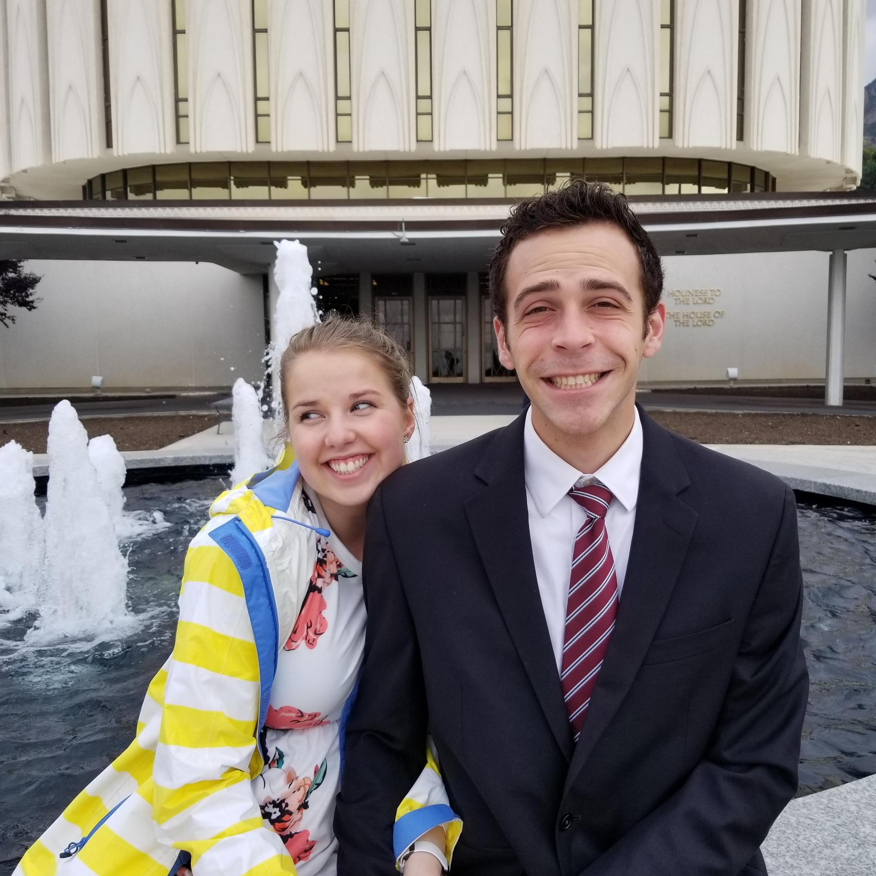 In front of the Provo Utah temple