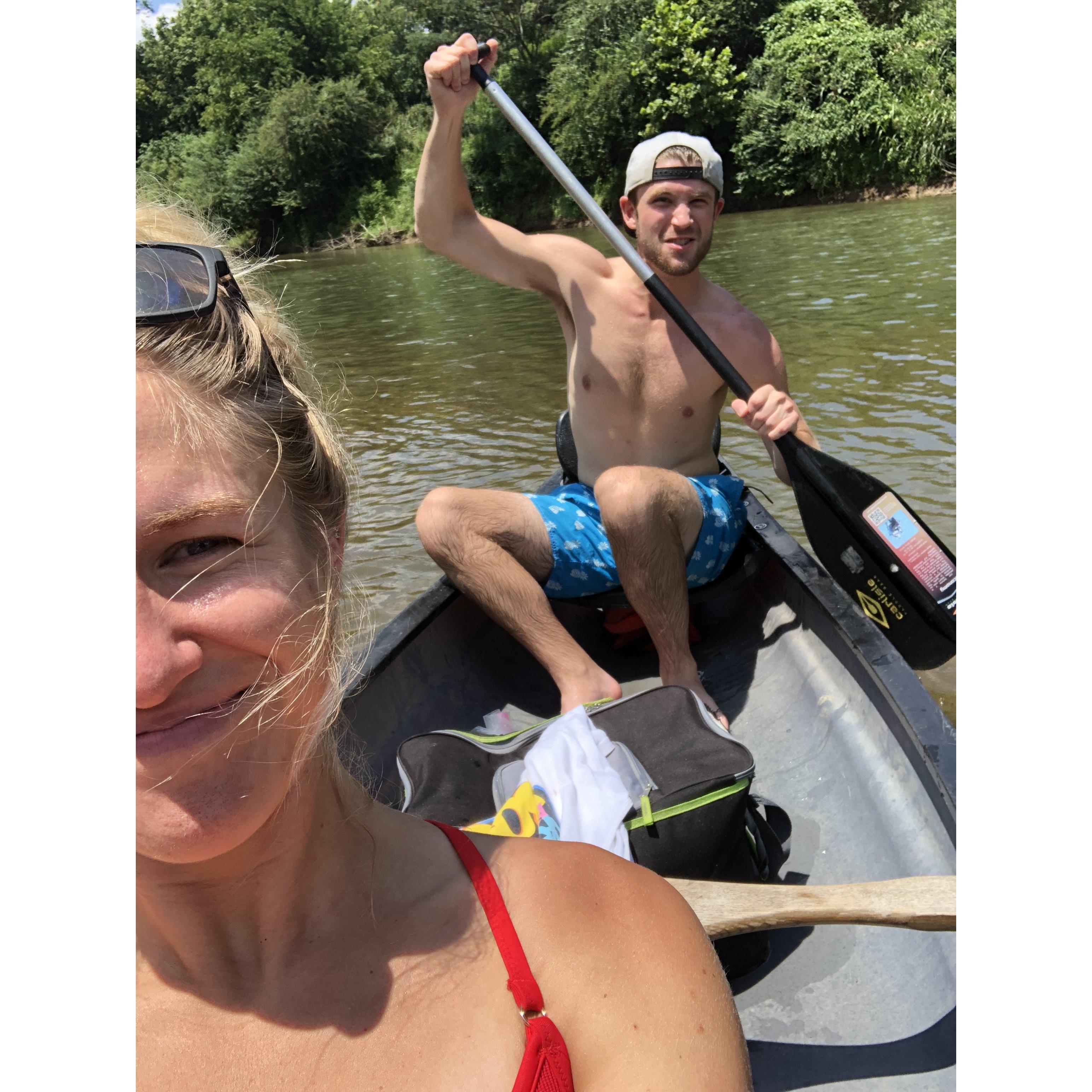 Cabrewing on the Harpeth with Bri (bridesmaid) and Jeff! Brittany told Bri she "really liked this guy" so Bri and her husband came down immediately and spent the whole weekend getting to know Teran!!