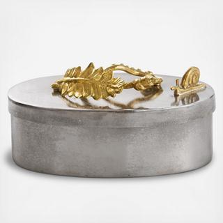 Enchanted Garden Oval Trinket Box