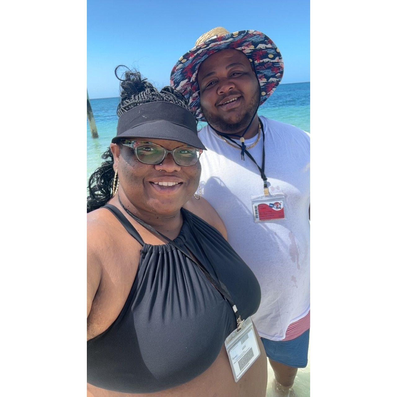 This is a picture of us in Nassau, Bahamas!