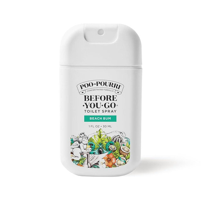 Poo-Pourri Before-You-Go Toilet Spray, Beach Bum, 1 Fl Oz Pocket Travel Size - Coconut, Orchid and Toasted Praline