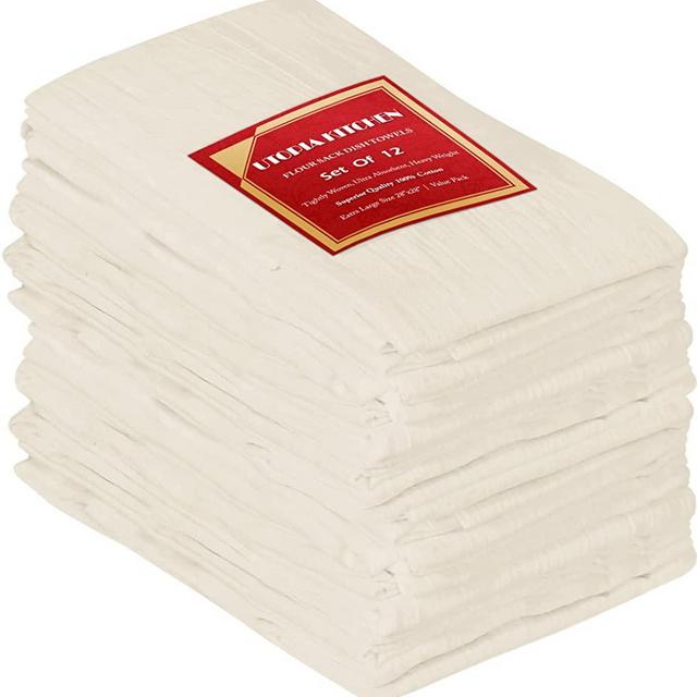 Fintale 100% Cotton Dish Cloths - Soft, Super Absorbent and Lint