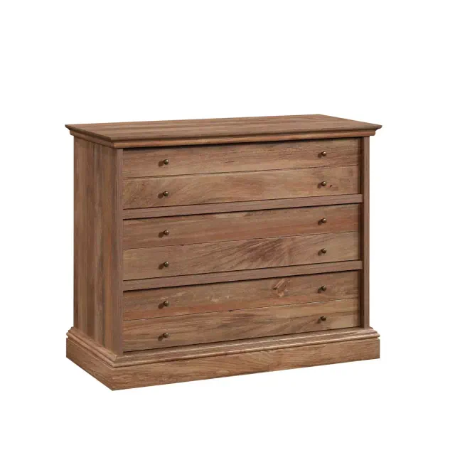Barrister Lane 3 Drawer Chest Sindoori Mango - Sauder: Bedroom Storage, Metal Runners, MDF