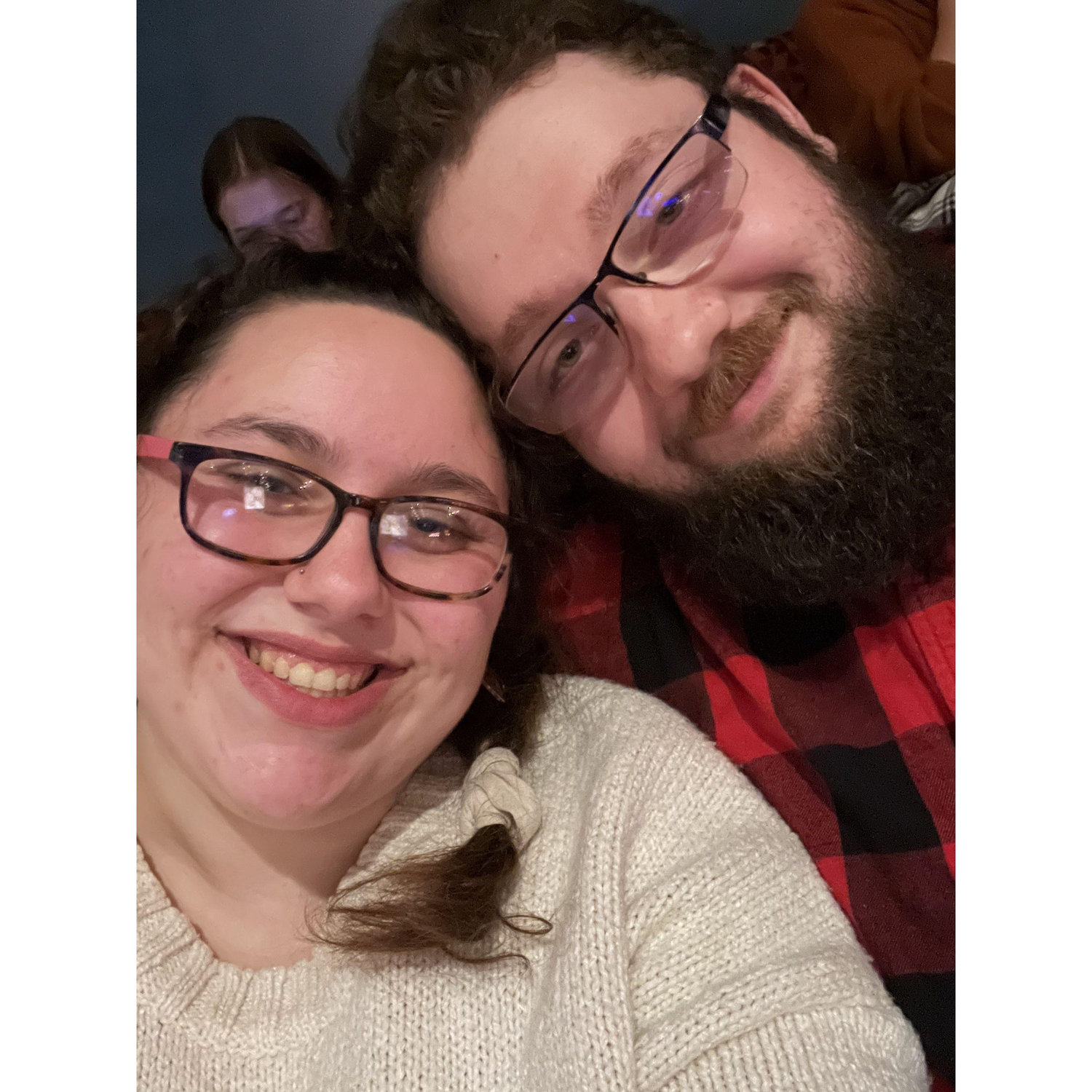 We got tickets to see the Manitowoc man in eau claire. This was our first big date just the two of us.